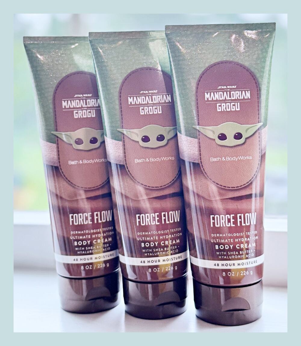 Bath & Body Works Mandalorian Grogu Force Flow Star Wars Men's Body Cream x3